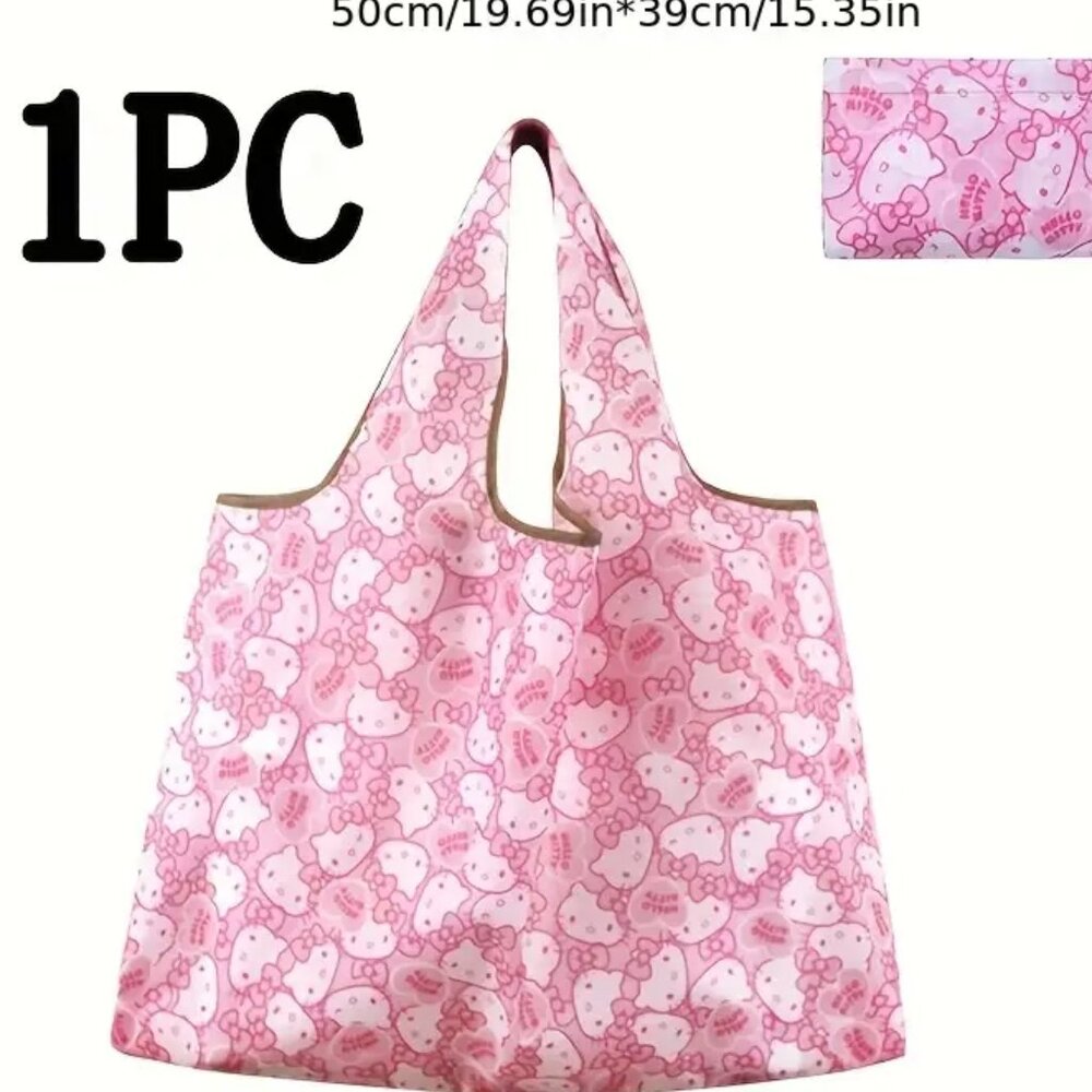 Sanrio Hello Kitty 1pc  Foldable Tote Bag - NEW - 19.69 L x 15.35W